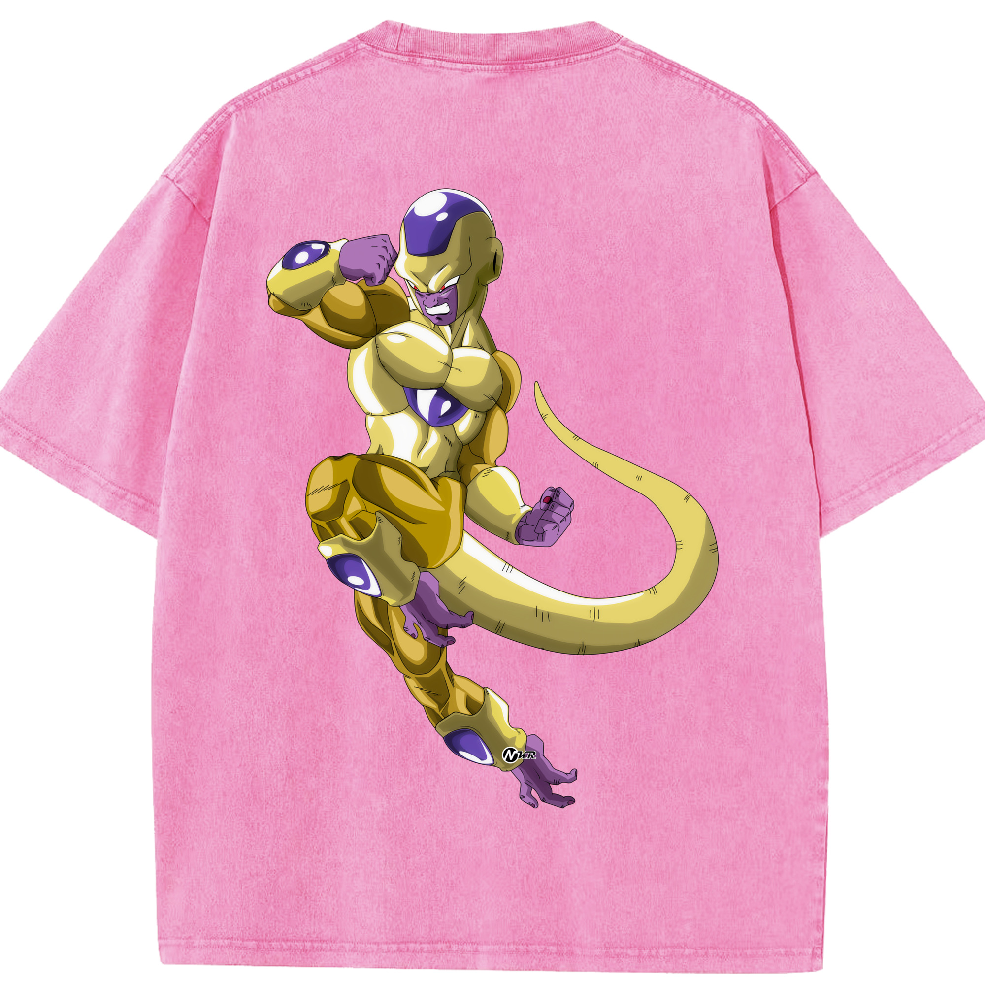（画像用） ドラゴンボール フリーザ DRAGON BALL Frieza 綿100% ヴィンテージ風 半袖Tシャツ（背面プリント）